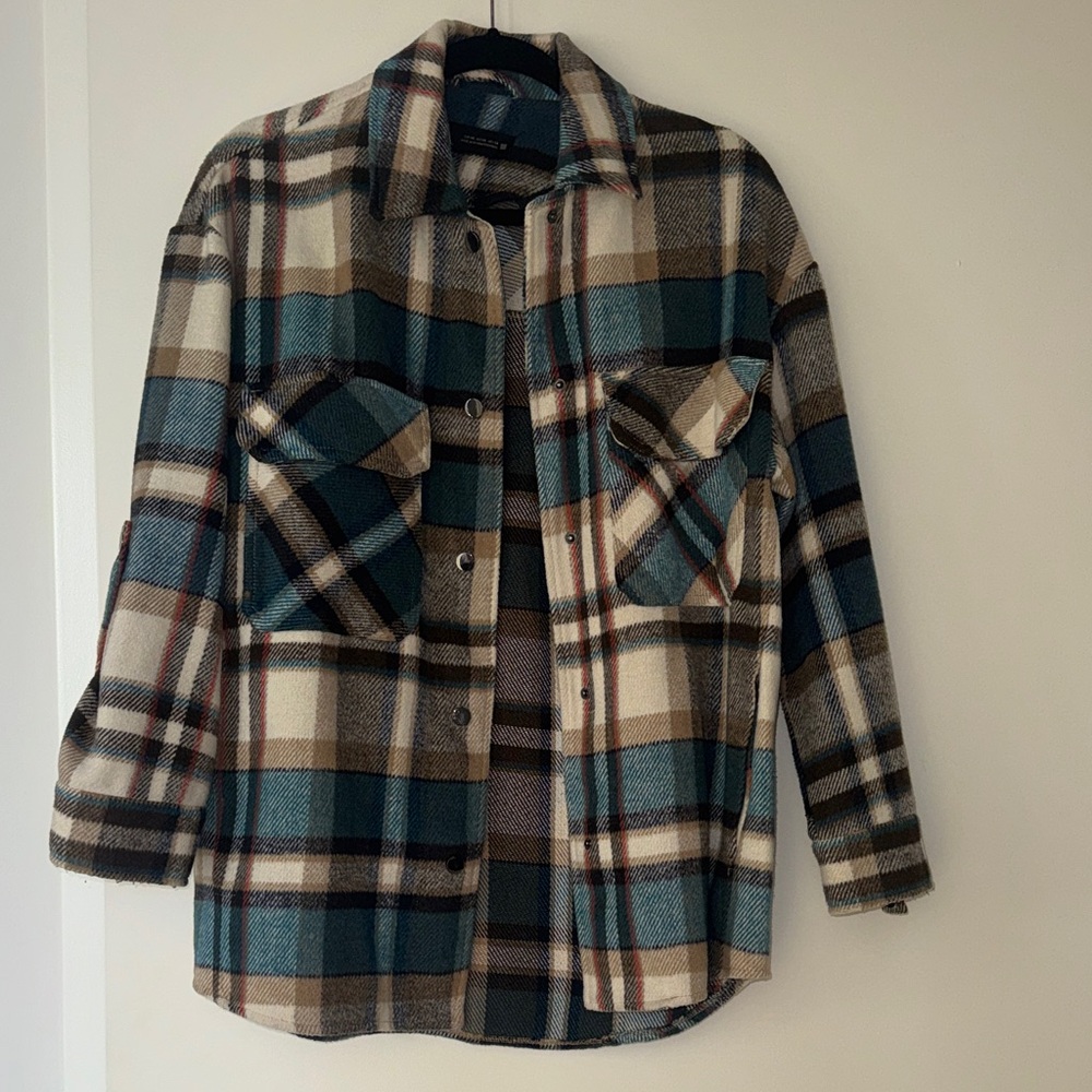 Zara Shacket plaid XS